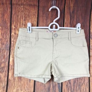 SO Shorts Size 14 Girls Khaki Cotton Stretch